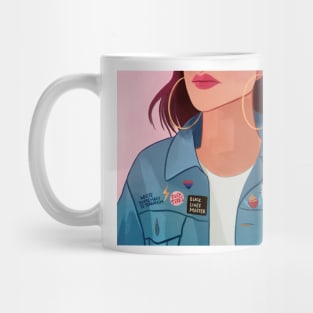 Jean Jacket Patches Mug